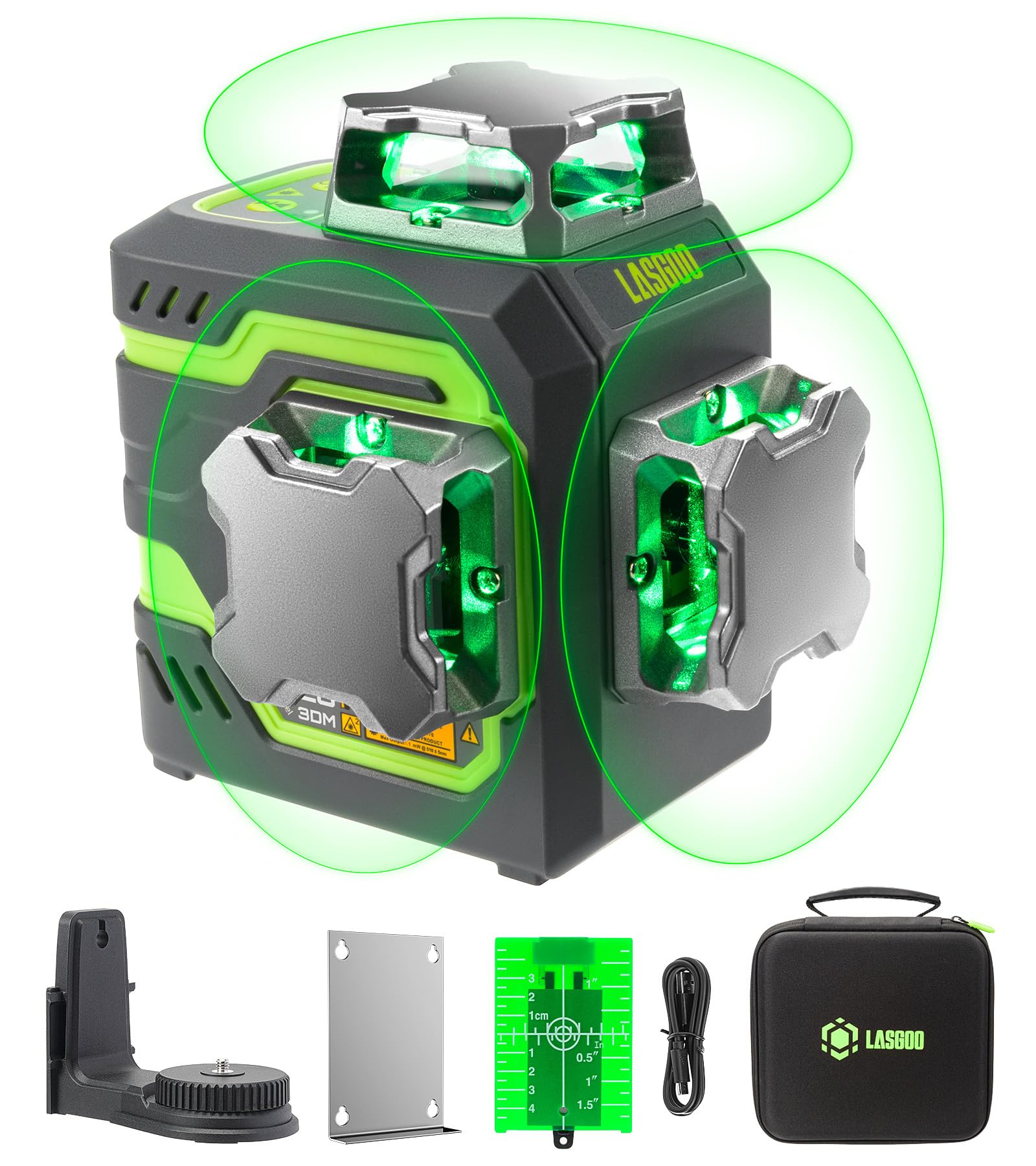 Amazon | LasGoo LG-3DM グリーンビームレーザー水準器、セルフ